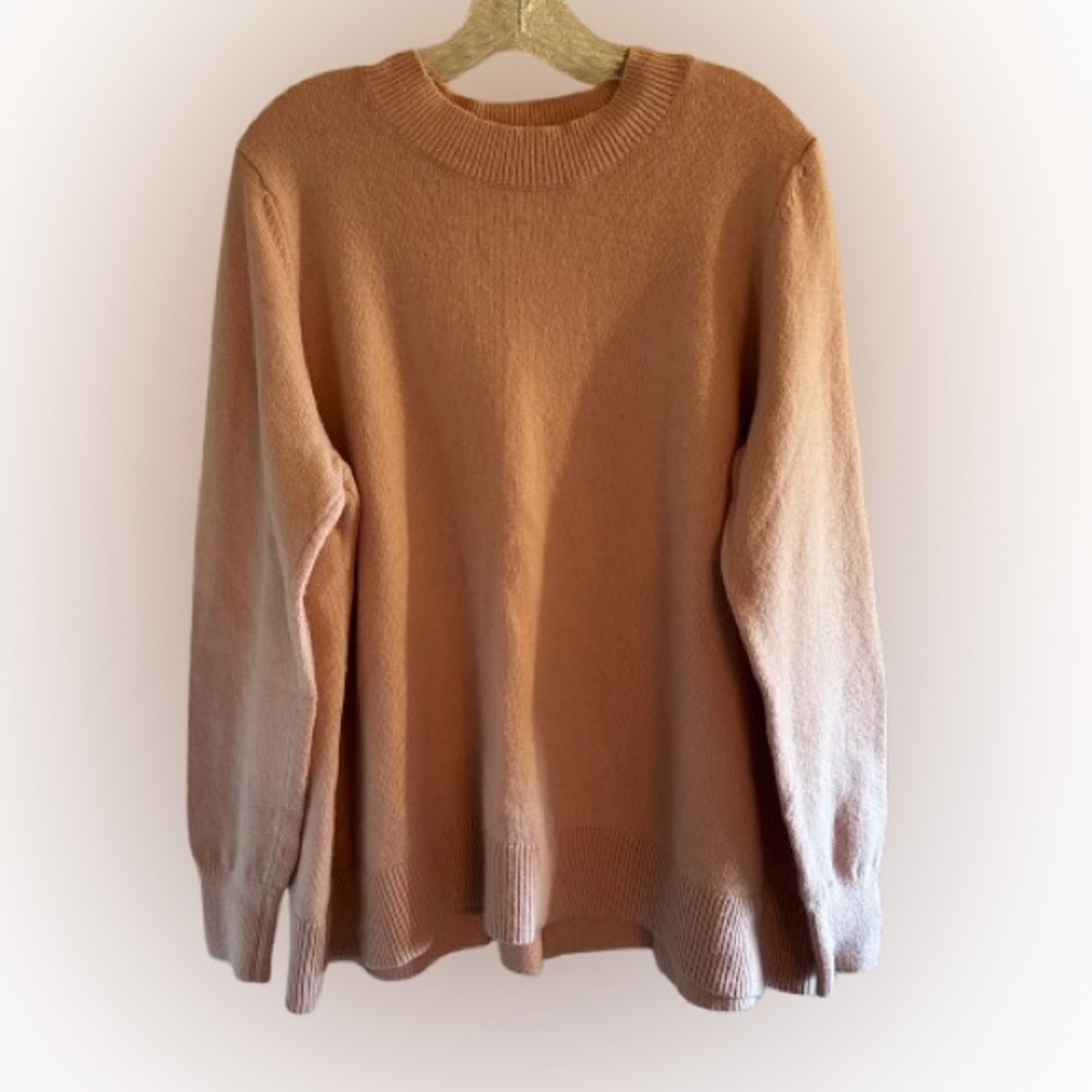 Boden Split Back Pink Sweater XL Balletcore Quiet Luxury - Picture 2 of 7